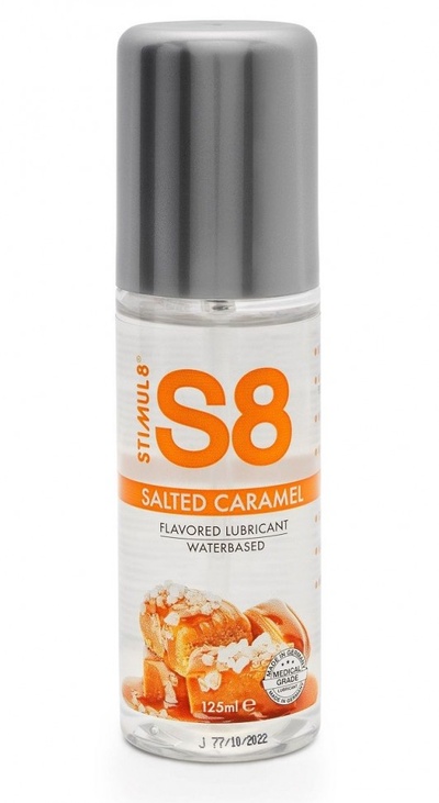 Смазка на водной основе S8 Flavored Lube со вкусом соленой карамели - 125 мл. Stimul8 