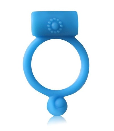 Синее силиконовое кольцо с вибрацией Bior toys (синий) 