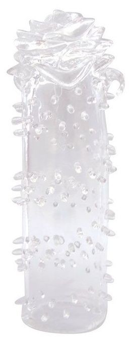Закрытая прозрачная насадка в форме розы с креплением-колечком - 13 см. Bior toys (прозрачный) 