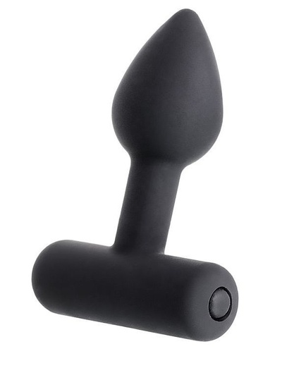 Чёрная анальная мини-вибровтулка Erotist Shaft - 7 см. (черный) 