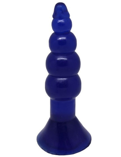 Синяя анальная ёлочка - 17 см. Eroticon (синий) 