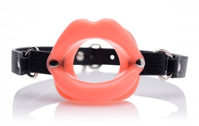 Кляп в форме губ Sissy Mouth Gag XR Brands (розовый с черным) 