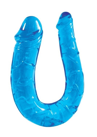 Двухсторонний фаллоимитатор Twin Head Double Dong голубого цвета - 29,8 см. Bior toys (голубой) 
