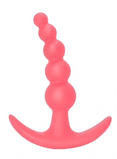 Розовая анальная пробка Bubbles Anal Plug - 11,5 см. Lola Games (розовый) 