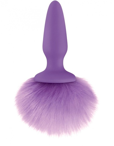 Фиолетовая анальная пробка с фиолетовым заячьим хвостом Bunny Tails Purple NS Novelties (фиолетовый) 