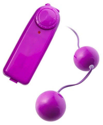 Фиолетовые вагинальные шарики с вибрацией Toyfa Basic (фиолетовый) 