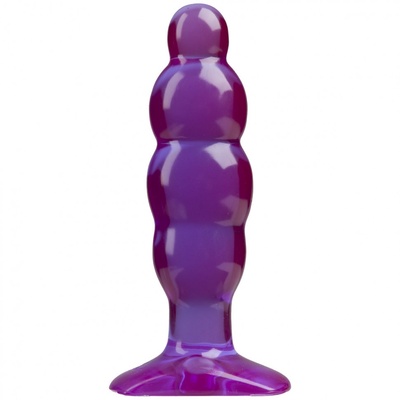 Фиолетовая рельефная анальная пробка SpectraGels Purple Anal Stuffer - 14 см. Doc Johnson (фиолетовый) 