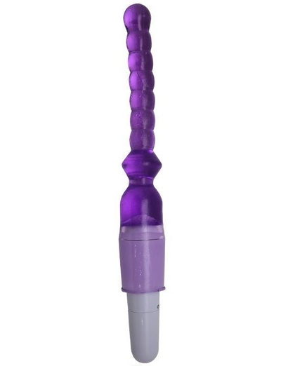 Фиолетовый гелевый анальный вибратор - 25 см. Eroticon 