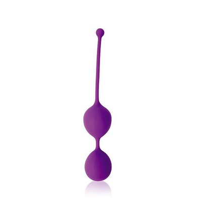 Фиолетовые двойные вагинальные шарики Cosmo с хвостиком для извлечения Bior toys (фиолетовый) 
