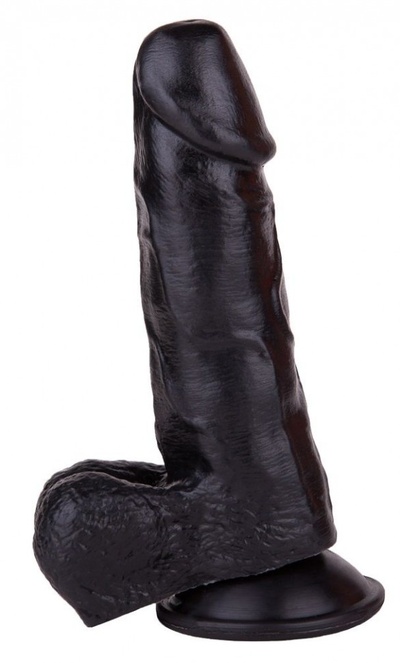 Упругий чёрный фаллоимитатор на присоске - 15,5 см. LOVETOY (А-Полимер) (черный) 