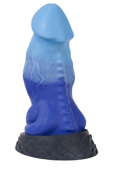 Синий фаллоимитатор "Ночная Фурия Large+" - 26 см. Erasexa 