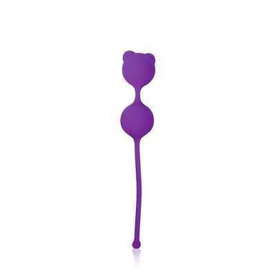 Фиолетовые вагинальные шарики с ушками Cosmo Bior toys (фиолетовый) 