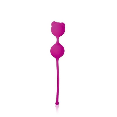 Ярко-розовые вагинальные шарики с ушками Cosmo Bior toys (ярко-розовый) 