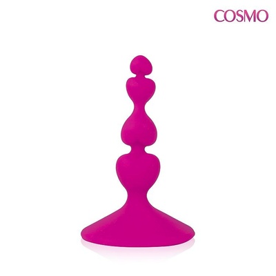 Ярко-розовый анальный стимулятор COSMO - 8 см. Bior toys 