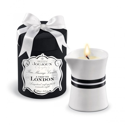 Массажное масло в виде большой свечи Petits Joujoux London с ароматом ревеня, амбры и чёрной смородины Mystim 