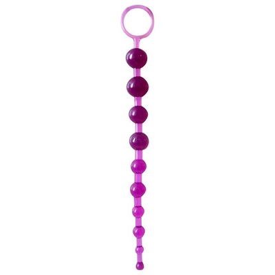 Фиолетовая анальная цепочка Anal stimulator - 26 см. Bior toys (фиолетовый) 