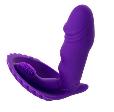 Фиолетовый вибратор для ношения в трусиках A-toys 