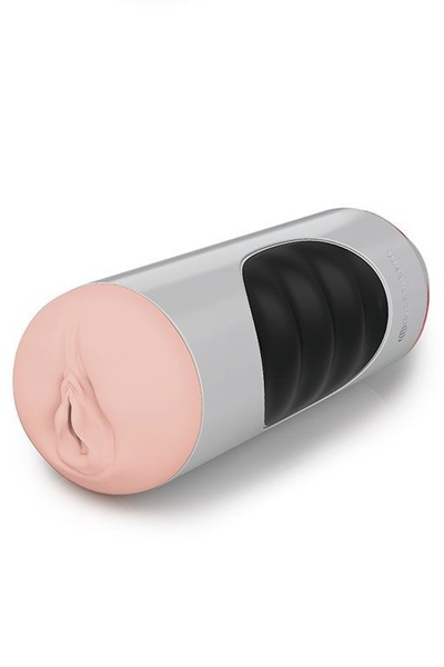 Мастурбатор-вагина Mega Grip Vibrating Stroker Pussy PipeDream (светло-серый) 