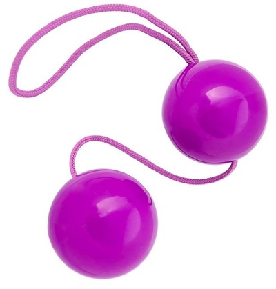 Фиолетовые вагинальные шарики BI-BALLS Toyfa Basic (фиолетовый) 