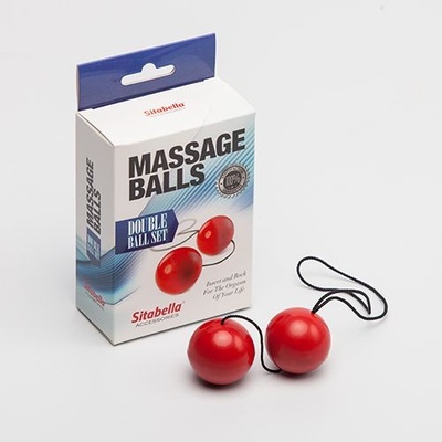 Красные массажные вагинальные шарики Sitabella (красный) 
