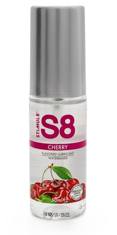 Смазка на водной основе S8 Flavored Lube со вкусом вишни - 50 мл. Stimul8 