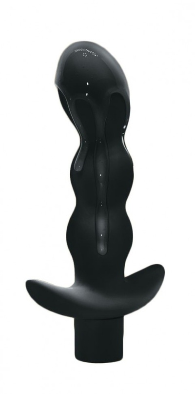 Чёрный анальный вибромассажёр Naughty - 14,5 см. Lola Games (черный) 