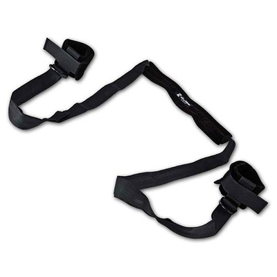 Черная поддержка с подкладкой для комфорта шеи с манжетами на лодыжки Lux Fetish (черный) 