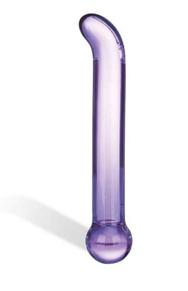 Гладкий стеклянный стимулятор точки G, 18 см Glas (фиолетовый) 