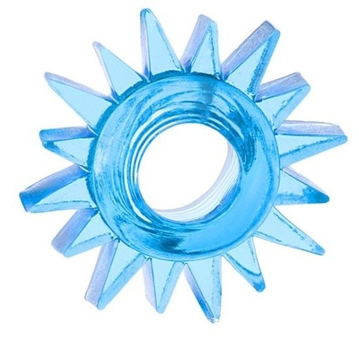 Голубая гелевая насадка-солнце Toyfa Basic (голубой) 