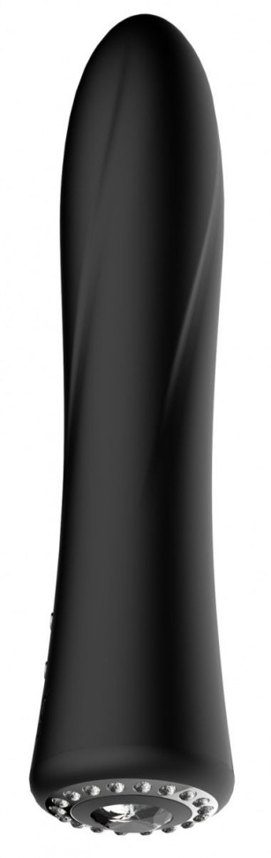 Черный классический вибромассажер Jewel - 19,5 см. Shots Media BV 