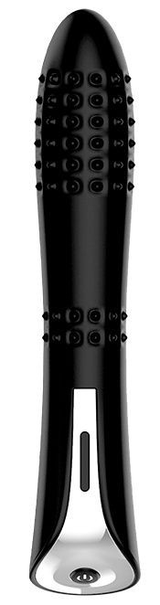 Черный вибромассажер MAGIC NUBBED THRUSTER - 12,5 см. Dream Toys 