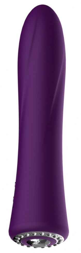 Фиолетовый классический вибромассажер Jewel - 19,5 см. Shots Media BV 