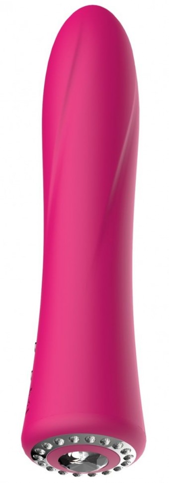 Розовый классический вибромассажер Jewel - 19,5 см. Shots Media BV 