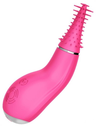 Розовый вибратор Candice с вращением - 12,7 см. Yuanse 