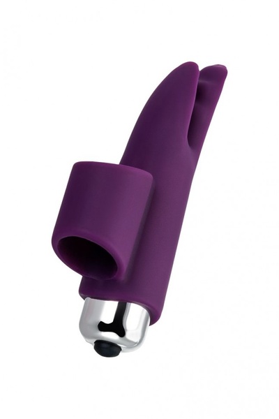 Фиолетовая вибронасадка на палец JOS Tessy - 9,5 см. (фиолетовый) 