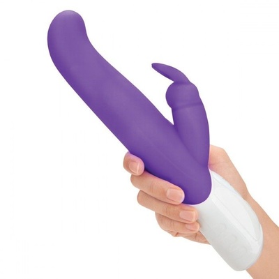 Фиолетовый G-стимулятор с клиторальным отростком - 24 см. Rabbit Essentials 