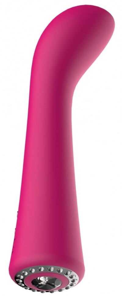 Розовый вибромассажер для точки G Glimmer - 20,5 см. Shots Media BV 