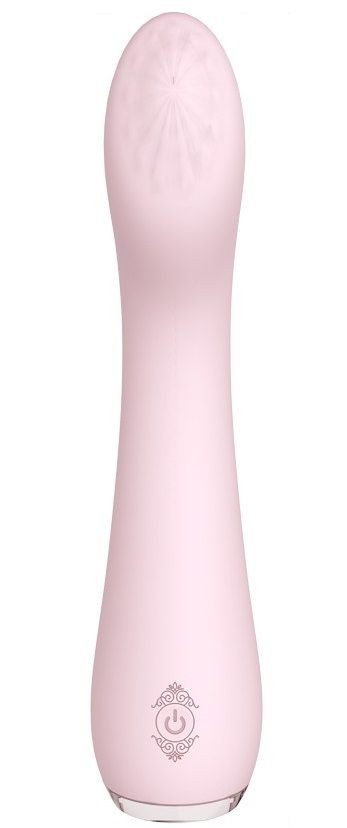 Нежно-розовый вибратор LISA с рельефной головкой - 19,3 см. S-HANDE 
