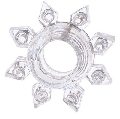 Прозрачное гелевое эрекционное кольцо-звезда Toyfa Basic (прозрачный) 