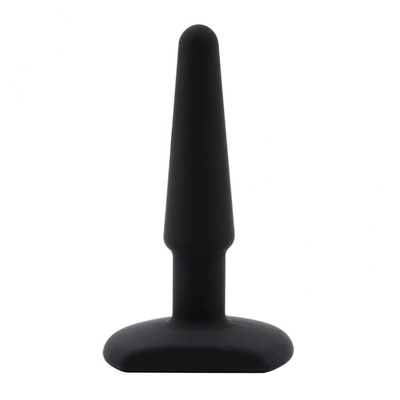 Черная анальная втулка Silicone Butt Plug 4" - 11 см. Chisa (черный) 