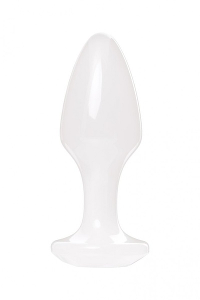 Белая акриловая анальная втулка - 9,5 см. Toyfa Basic (белый) 