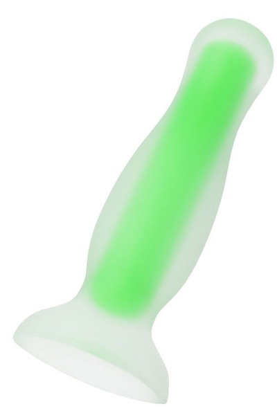 Зеленая, светящаяся в темноте анальная втулка Victor Glow - 10 см. TOYFA (зеленый) 