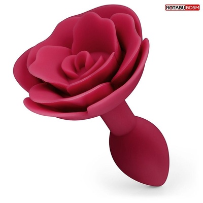 Красная гладкая анальная втулка-роза Bior toys (красный) 