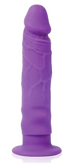 Фиолетовый реалистичный фаллоимитатор на присоске - 12 см. Bior toys 