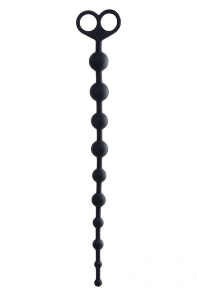 Черные анальные бусы Cephei - 33,5 см. POPO Pleasure (черный) 