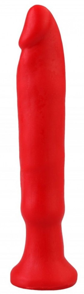 Красный анальный стимулятор без мошонки - 14 см. Джага Джага 