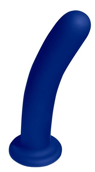 Синий гладкий фаллоимитатор-насадка Pogo - 15,5 см. Unbound 