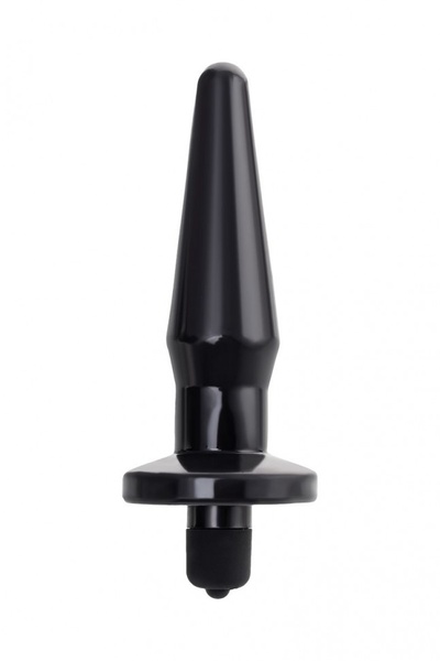 Черная анальная втулка Lacerta с вибрацией - 12,1 см. POPO Pleasure (черный) 