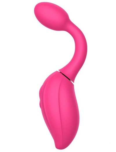 Розовый расширяющийся вибратор Gina - 19,4 см. Yuanse 