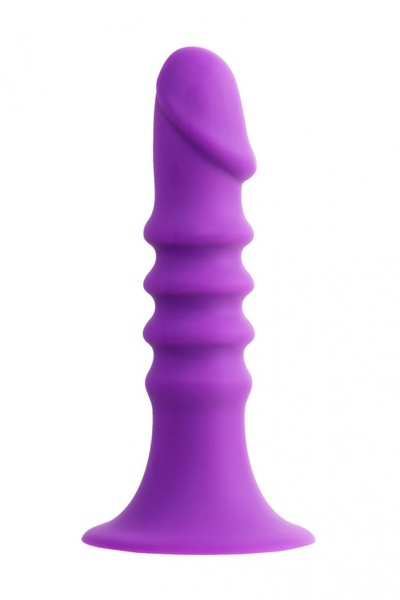 Фиолетовый анальный фаллоимитатор Drilly - 14 см. A-toys 